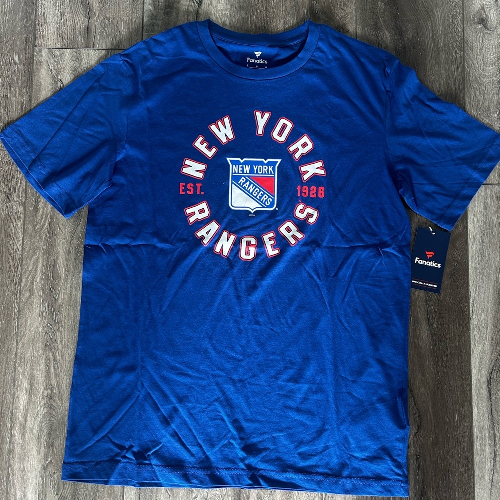 Fanatics Blue New York Rangers Tee